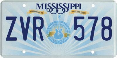 MS license plate ZVR578