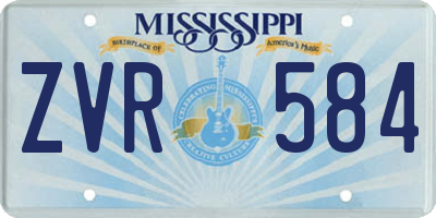 MS license plate ZVR584