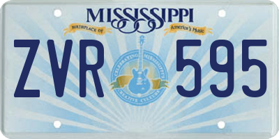 MS license plate ZVR595