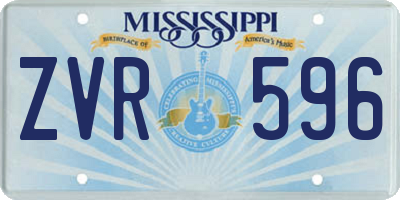 MS license plate ZVR596