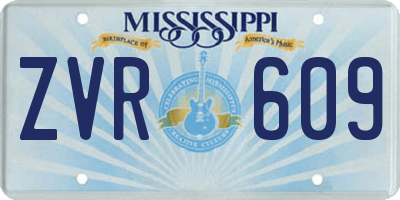 MS license plate ZVR609