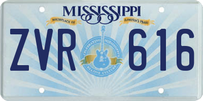 MS license plate ZVR616