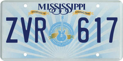 MS license plate ZVR617