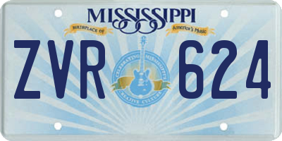 MS license plate ZVR624