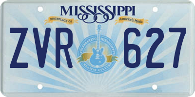 MS license plate ZVR627