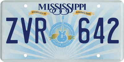 MS license plate ZVR642