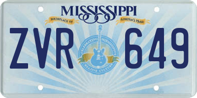 MS license plate ZVR649