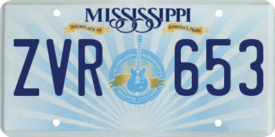 MS license plate ZVR653