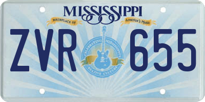 MS license plate ZVR655