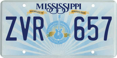 MS license plate ZVR657