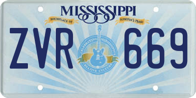 MS license plate ZVR669