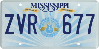 MS license plate ZVR677