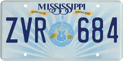 MS license plate ZVR684