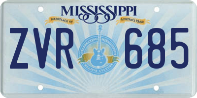 MS license plate ZVR685