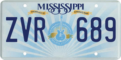 MS license plate ZVR689