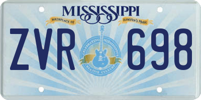 MS license plate ZVR698