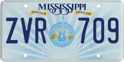 MS license plate ZVR709