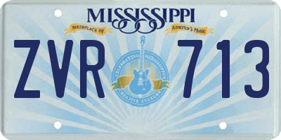 MS license plate ZVR713
