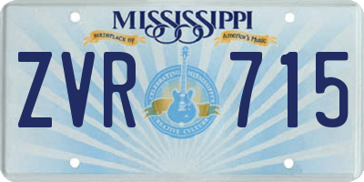 MS license plate ZVR715