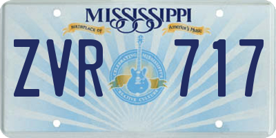 MS license plate ZVR717