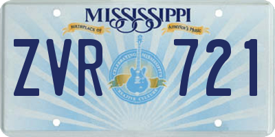 MS license plate ZVR721