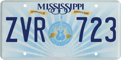 MS license plate ZVR723