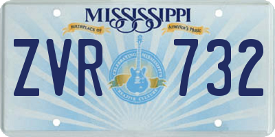 MS license plate ZVR732