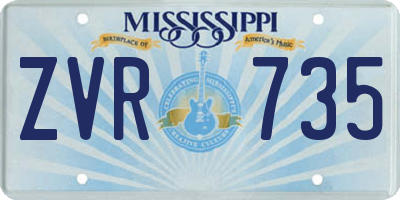 MS license plate ZVR735