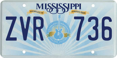 MS license plate ZVR736