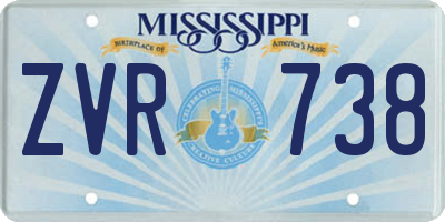 MS license plate ZVR738