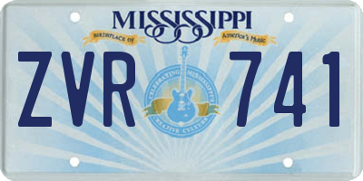 MS license plate ZVR741