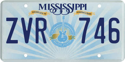 MS license plate ZVR746