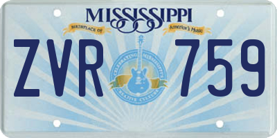 MS license plate ZVR759