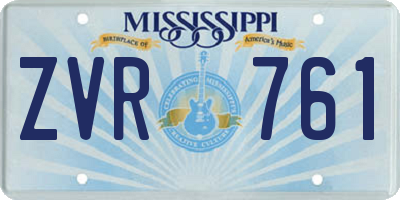 MS license plate ZVR761
