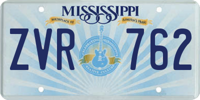MS license plate ZVR762