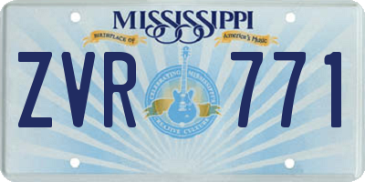 MS license plate ZVR771