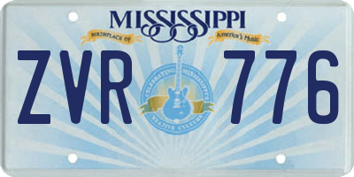 MS license plate ZVR776