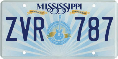 MS license plate ZVR787