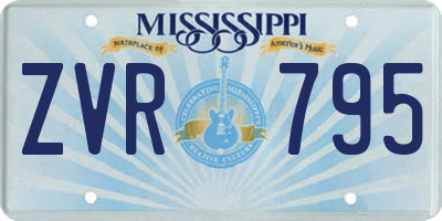 MS license plate ZVR795