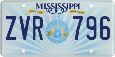 MS license plate ZVR796