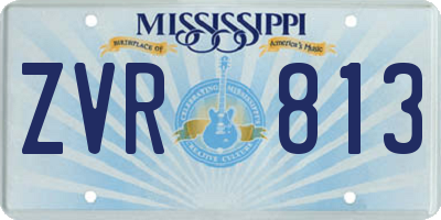 MS license plate ZVR813