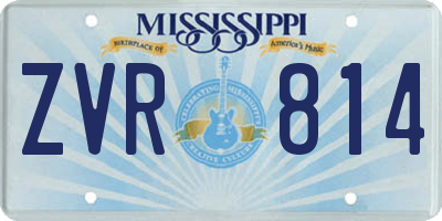MS license plate ZVR814
