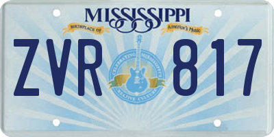 MS license plate ZVR817
