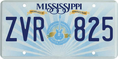 MS license plate ZVR825