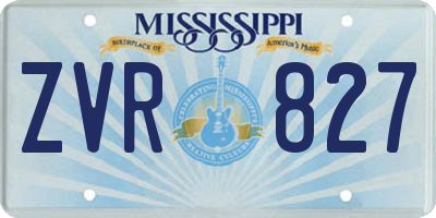 MS license plate ZVR827