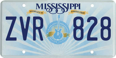 MS license plate ZVR828