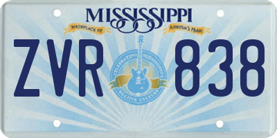 MS license plate ZVR838