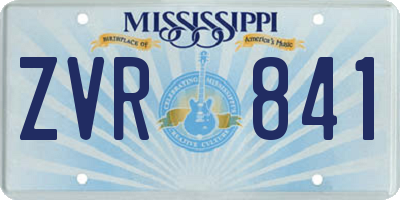 MS license plate ZVR841