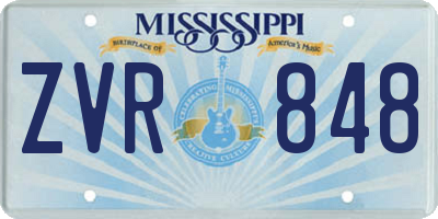 MS license plate ZVR848