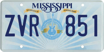 MS license plate ZVR851